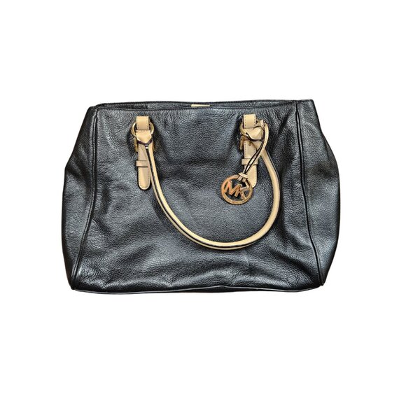 Michael Kors Black Leather Tote Bag - Picture 1 of 6
